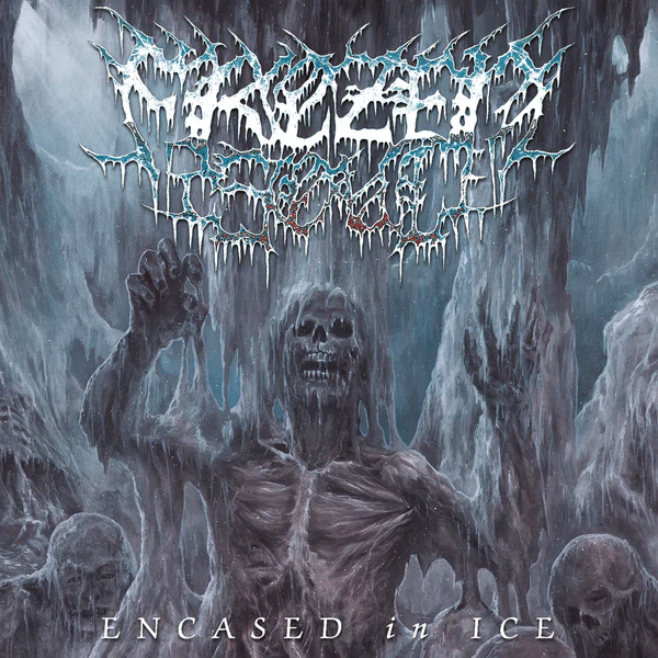 ENCASED IN ICE - EP (RE-ISSUE 2021). BLACK LP & POSTER