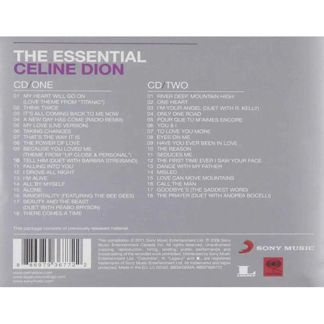 The Essential Celine Dion Rebranded 2011 2CD - Image 2